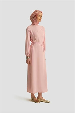 Armine İp Kemerli Elbise 25YT927 Rose