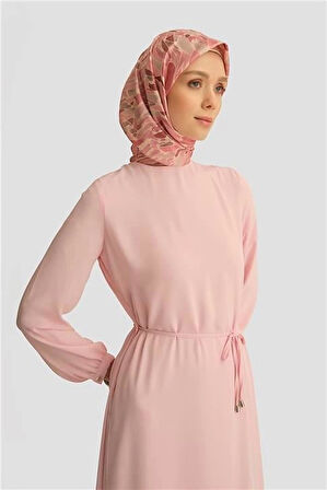Armine İp Kemerli Elbise 25YT927 Rose