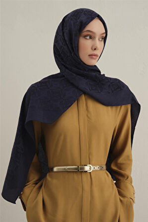 Lyocell Naia Kare Monogram Şal 6