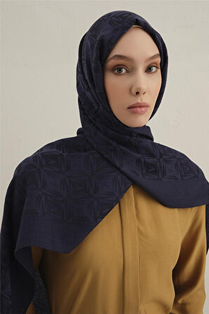 Lyocell Naia Kare Monogram Şal 6