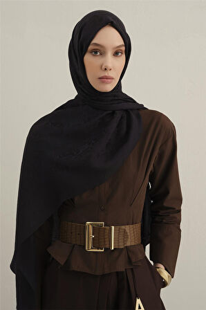 Lyocell Naia Kare Monogram Şal 6