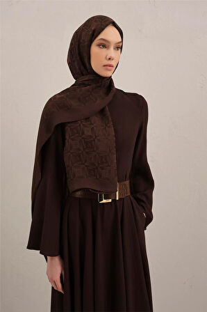 Lyocell Naia Kare Monogram Şal 6