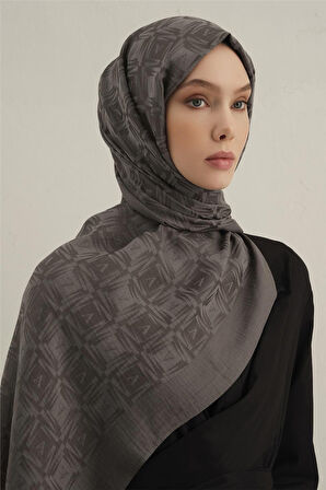 Lyocell Naia Kare Monogram Şal 6
