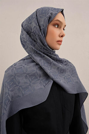 Lyocell Naia Kare Monogram Şal 6