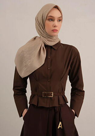 Armine Lyocell Eşarp 3-07 Vizon Desenli 47345