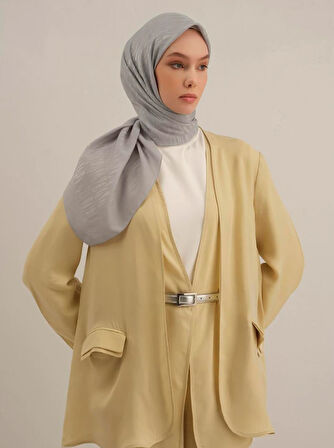 Armine Lyocell Eşarp 3-23 Açık Gri Desenli 47342