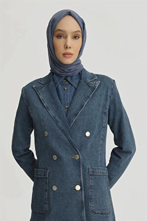 Armine Blazer Denim Ceket 25YD9121 İndigo