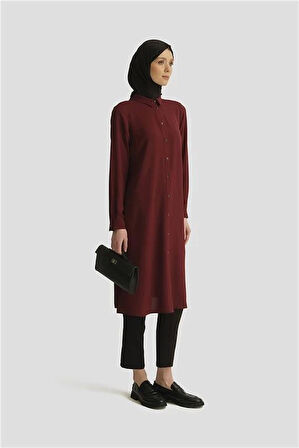 Armine A Logolu Tunik 25YH411 Bordo