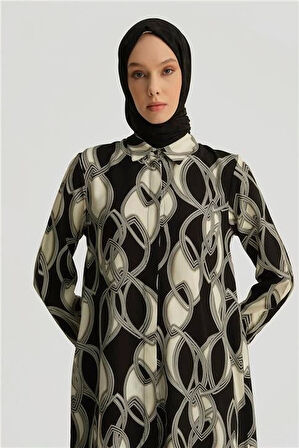 Armine Desenli Takım 25YT609 Siyah