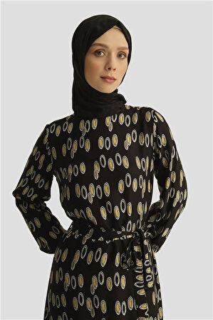 Armine Trend Elbise 25YT928 Siyah