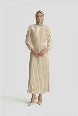 Armine Elbise ORTD9435-1 Bej