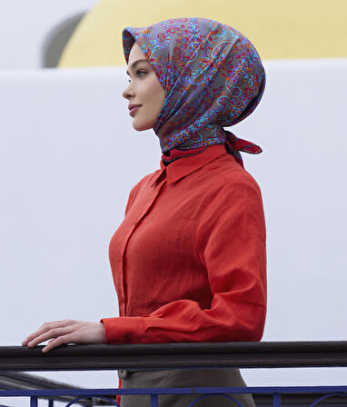 Saf İpek Eşarp 4101D02( Sura İpek) -3683