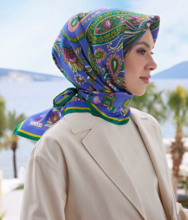 Saf İpek Eşarp 4111D02( Twill İpek) -09
