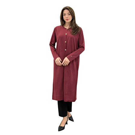 Kadın Yaprak Desenli Tunik 25YTD4132