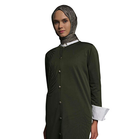 Kadın Yaprak Desenli Tunik 25YTD4132