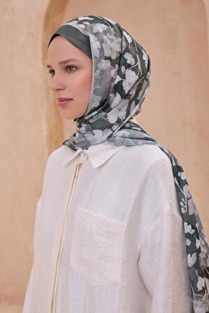 Belli Fresh Tela Şal 4-06 Yeşil Karışık Desen 49711