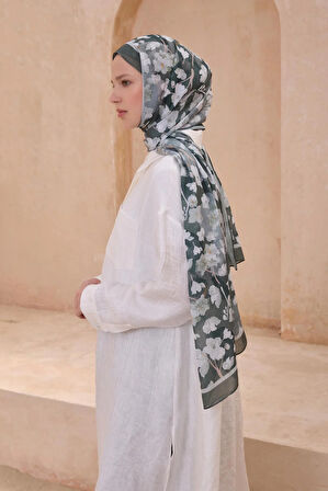 Belli Fresh Tela Şal 4-06 Yeşil Karışık Desen 49711