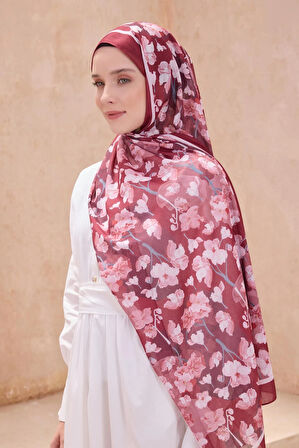 Belli Fresh Tela Şal 4-05 Bordo Karışık Desen 49710