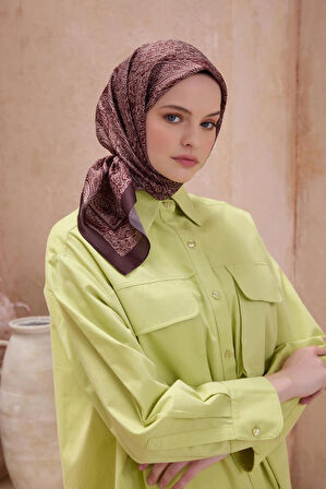 Belli Fresh Twist Eşarp 23 Kiremit Karışık Desen 49740