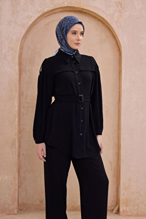 Belli Fresh Twist Eşarp 28 Lacivert Karışık Desen 49742