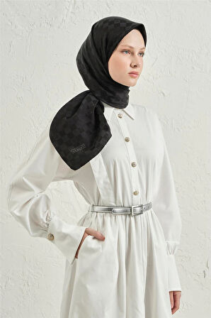 İpek Pamuk Dama Eşarp - 4464