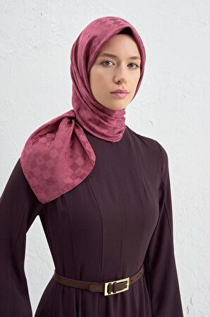 İpek Pamuk Dama Eşarp - 4464
