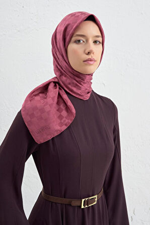 İpek Pamuk Dama Eşarp - 4464