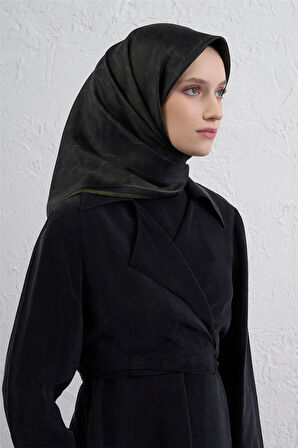 Klasik Desen Twill İpek Eşarp -2025/2026 -9408D