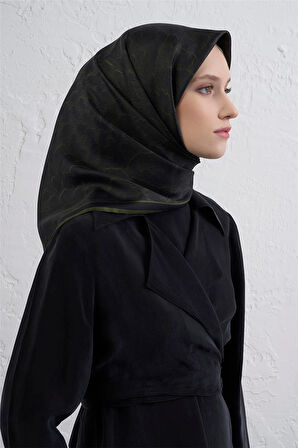 Klasik Desen Twill İpek Eşarp -2025/2026 -9408D