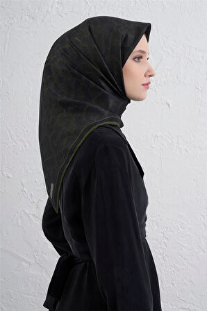 Klasik Desen Twill İpek Eşarp -2025/2026 -9408D