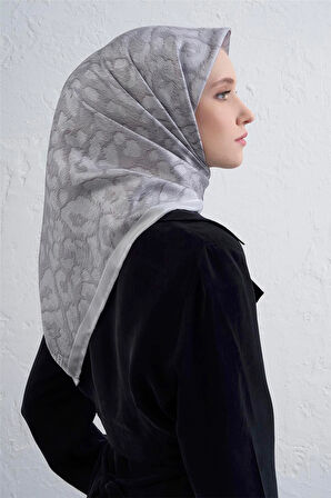 Klasik Desen Twill İpek Eşarp -2025/2026 -9408D