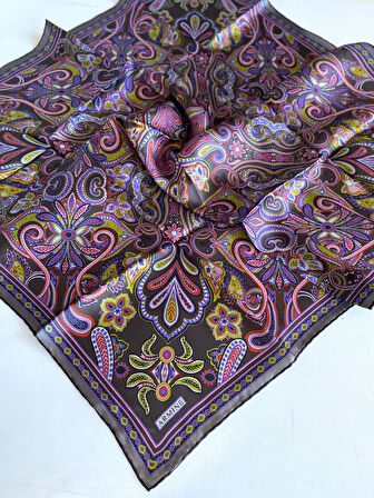 Armine Sura Saf İpek Eşarp 9421 Karışık Desen