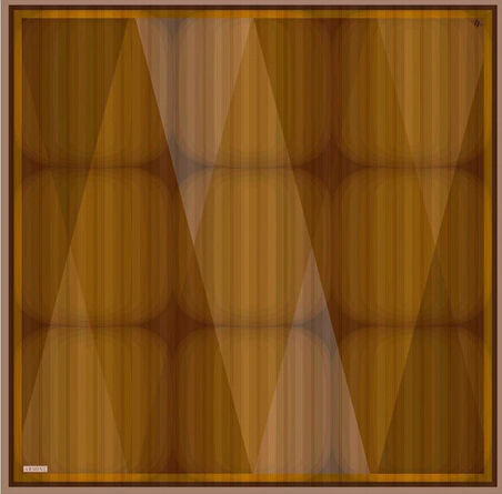 Armine Sura Saf İpek Eşarp 9402 - 34 Turuncu Karışık Desen