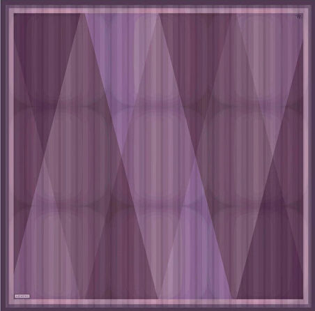 Armine Sura Saf İpek Eşarp 9402 - 35 Mor Karışık Desen