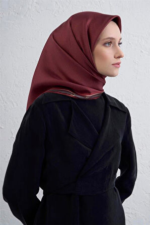 Armine Tivil Saf İpek Eşarp 9401 - 39 Bordo Karışık Desen