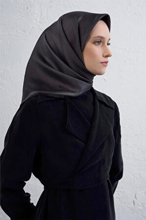 Armine Sura Saf İpek Eşarp 9402 - 54 Siyah Karışık Desen