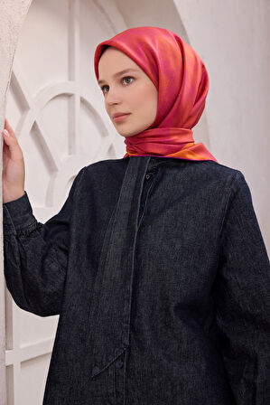 Geometrik Desen İpek Twill Eşarp 4201D01 36