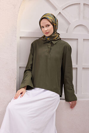 Ekose Kemer Desen İpek Twill Eşarp 4200D01 81