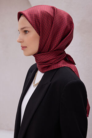 Çiçek Desen İpek Twill Eşarp 4203D01