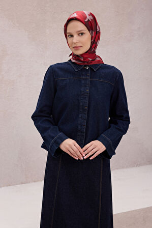 Geometrik Desen İpek Twill Eşarp 4213D01