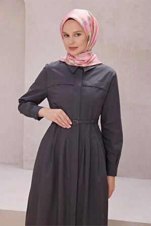 Belli Tivil Saf İpek Eşarp 4210 - 86 Pembe Çiçek Desen