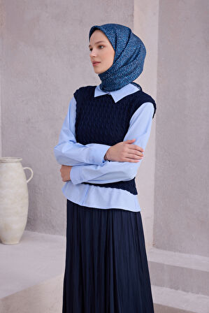 Çiçek Desen İpek Twill Eşarp 4208D01