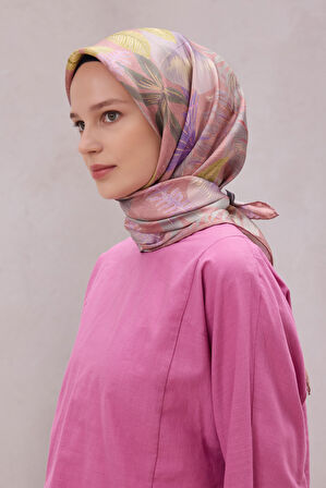 Saf İpek Twill Eşarp 4225D01