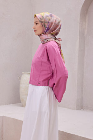 Saf İpek Twill Eşarp 4225D01
