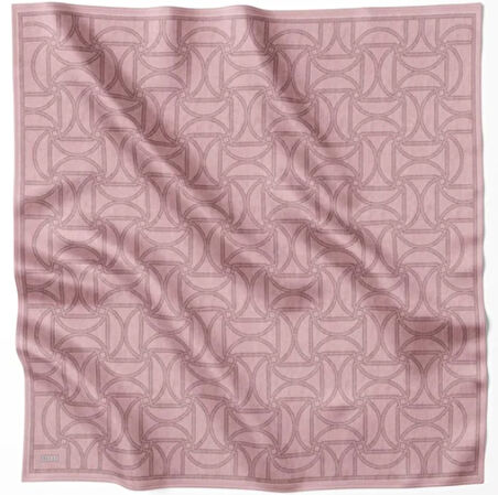 Belli Tivil Saf İpek Eşarp 4221 - 85 Pembe Soyut Desen