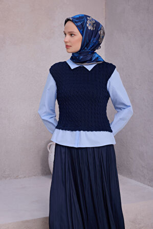 Çiçek Desen İpek Twill Eşarp 4219D01