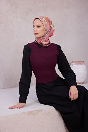 Çiçek Desen İpek Twill Eşarp 4219D01
