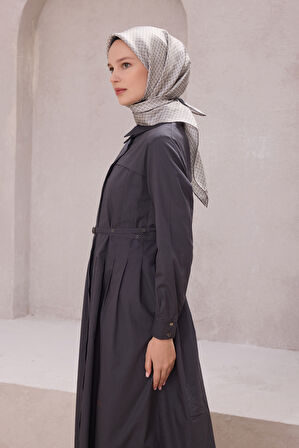 Çiçek Desen İpek Twill Eşarp 4203D01