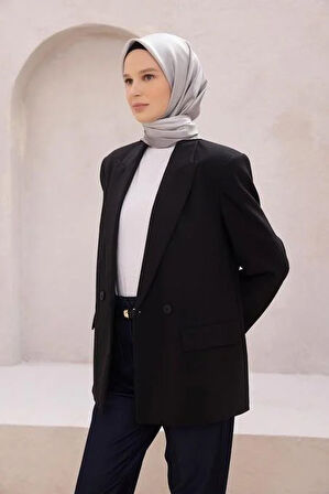 Belli Tivil Saf İpek Eşarp 4224 - 58 Gri Degrade Desen