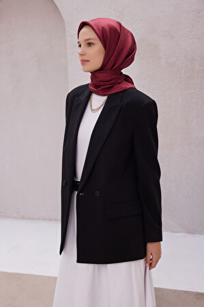 Çiçek Desen İpek Twill Eşarp 4203D01